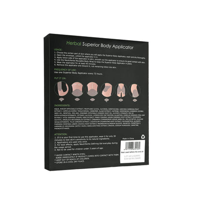 Neutriherbs Body Applicator with Wrap, Effective Nature Formula to Shape, Tone, Firm Body, Works for Belly, Stomach,Legs,Arms,Buttocks (5pcs)