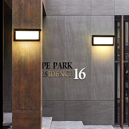 Outdoor Porch Wall Light Modern LED Wall Sconces 18W 3000K Wall Mounted Wall lamp Aluminum Wall Lights fixtures Suitable for Garage, Living Room, Terrace