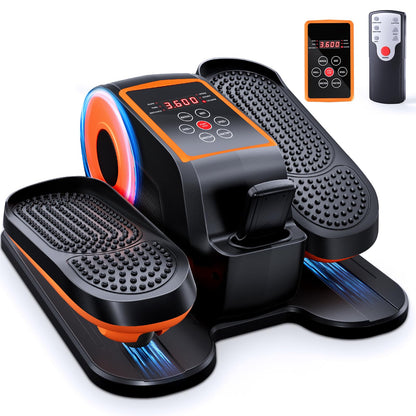 Under Desk Elliptical Machine, Ellipse Leg Exerciser as Seen on TV with Remote, 15 Adjustable Speed, Portable Elliptical Machine While Sitting for Seniors, Quiet for Home Office