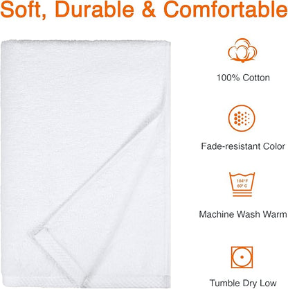 Amazon Basics Lightweight Quick-Dry Bath Towel, 100% Cotton, 2 Piece
