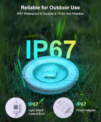 Fussion 400ft Permanent Outdoor Lights for House, 2025 Smart RGB LED Outside Lights with Remote Control, IP67 Waterproof Eternity Eaves Lighting for Christmas, Halloween, Holiday, Party, Daily