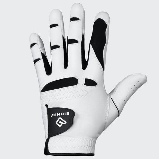 Bionic Men's StableGrip with NaturalFit 2.0 Golf Glove with Dual Expansion Thumb for Best Fit - Premium Cabretta Leather… (White, X-Large, Right)