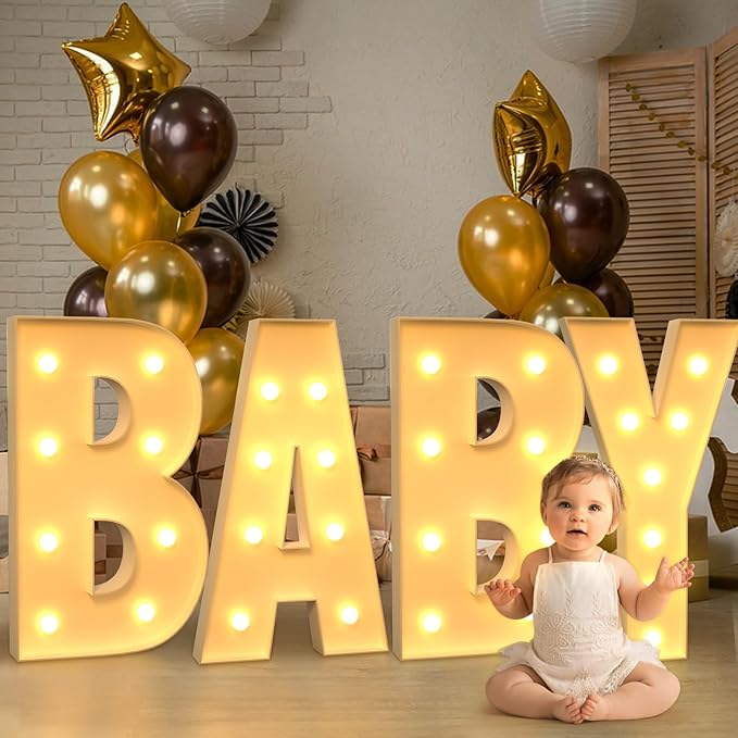 Marquee Letters 3 Feet Tall Large Light Up Letters C Happy Birthday Decorations Marry Me Engagement Party Decor Yellow Light Birthday Decorations Balloon Arch Kit Foam Sign C