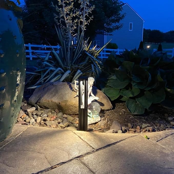 LEONLITE 5CCT Low Voltage Path Lights, 1800K2700K3000K4000K5000K Selectable, 3W LED Landscape Pathway Lights, Outdoor Landscape Lighting for Driveway, Aluminum, 12-24V AC/DC, ETL, IP65, Pack of 6
