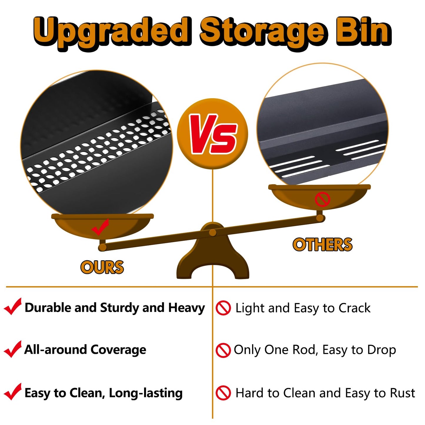 Magnetic Storage Bin Replacement Parts for Traeger Ironwood 885 650 Pro 34 22 780 575 TFB38TCA TFB57PZB Pit Boss PB1100PS1 PB700FB PB820PS1 Storage Organizer Rack Basket Caddy Holder Accessories