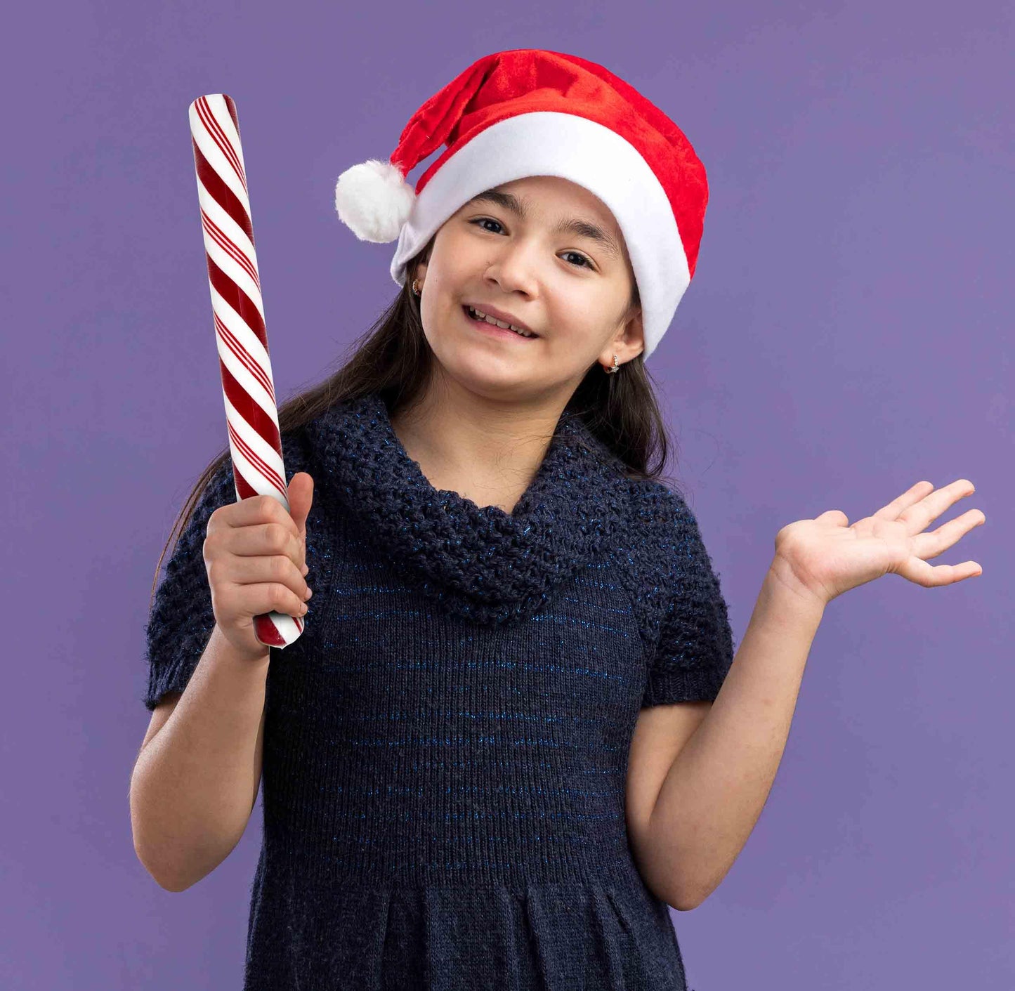 Giant Candy Cane Stick Peppermint Flavor 2 lb Large Red White Striped