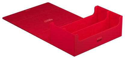 Ultimate Guard Arkhive 800+, Deck Case for 800 Double-Sleeved TCG Cards, Red, Compatible with Boulders, Magnetic Closure & Microfiber Inner Lining