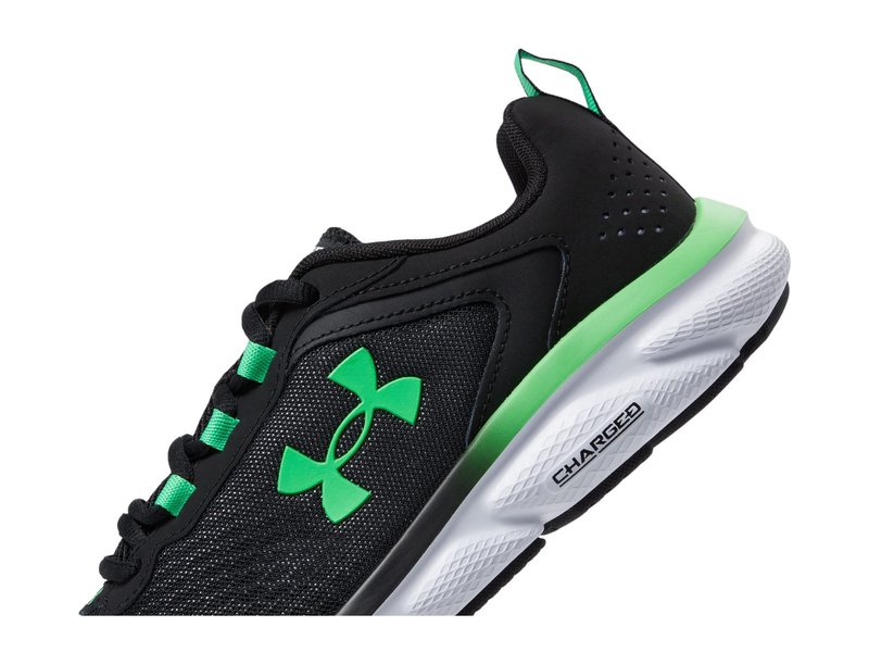 Under Armour Men's Charged Assert 9, (008) Black/Extreme Green/Extreme Green, 15