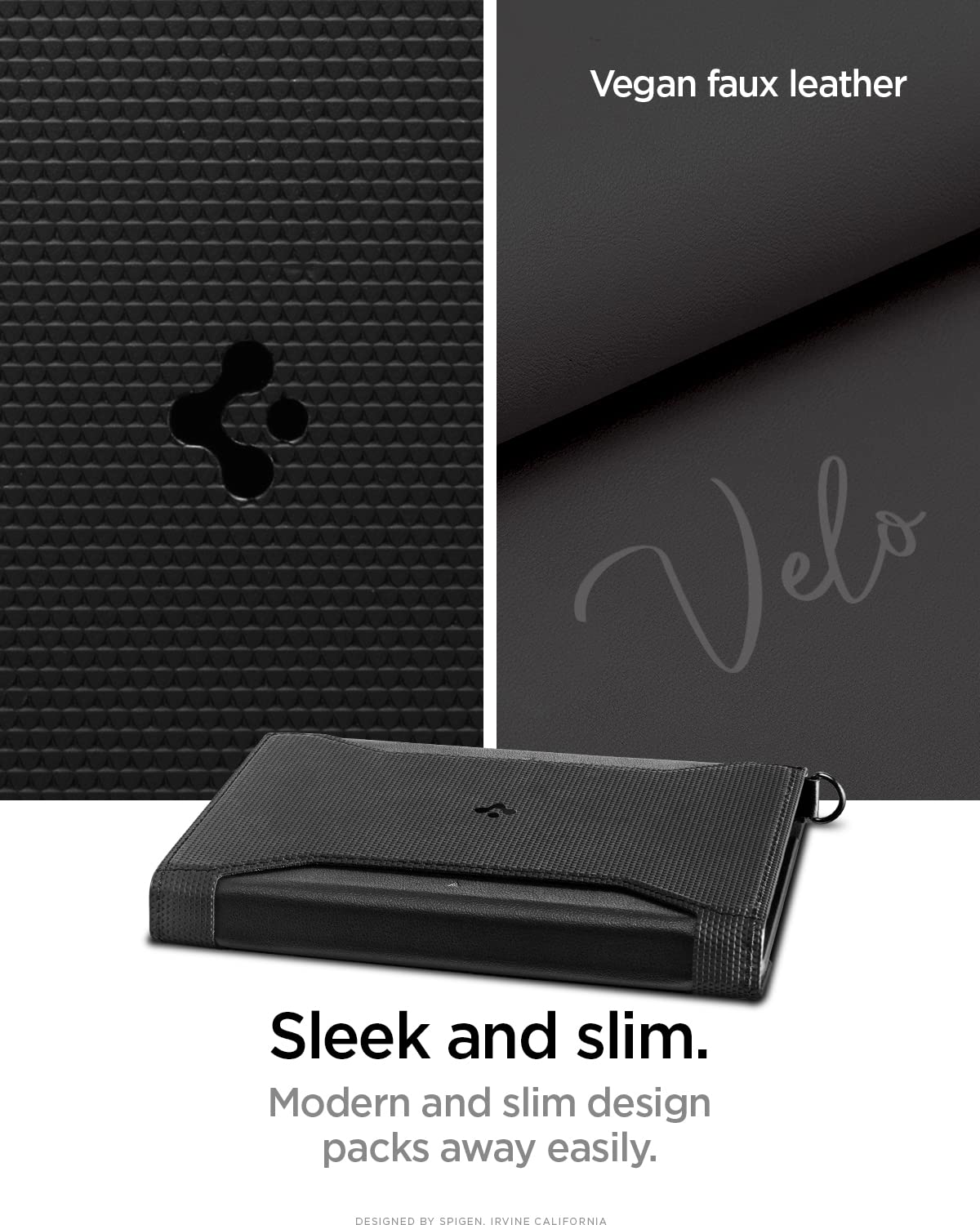 Spigen Life for Passport Card Cover Holder with RFID Blocking Technology Wallet Travel Documents Organizer Protector Accessories, SIM Card Pin Included - Black