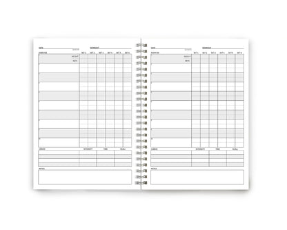 The Gym Log - The perfect logbook to record all your workouts - 8.3 x 5.8 inches with 104 pages and space for 100 workouts