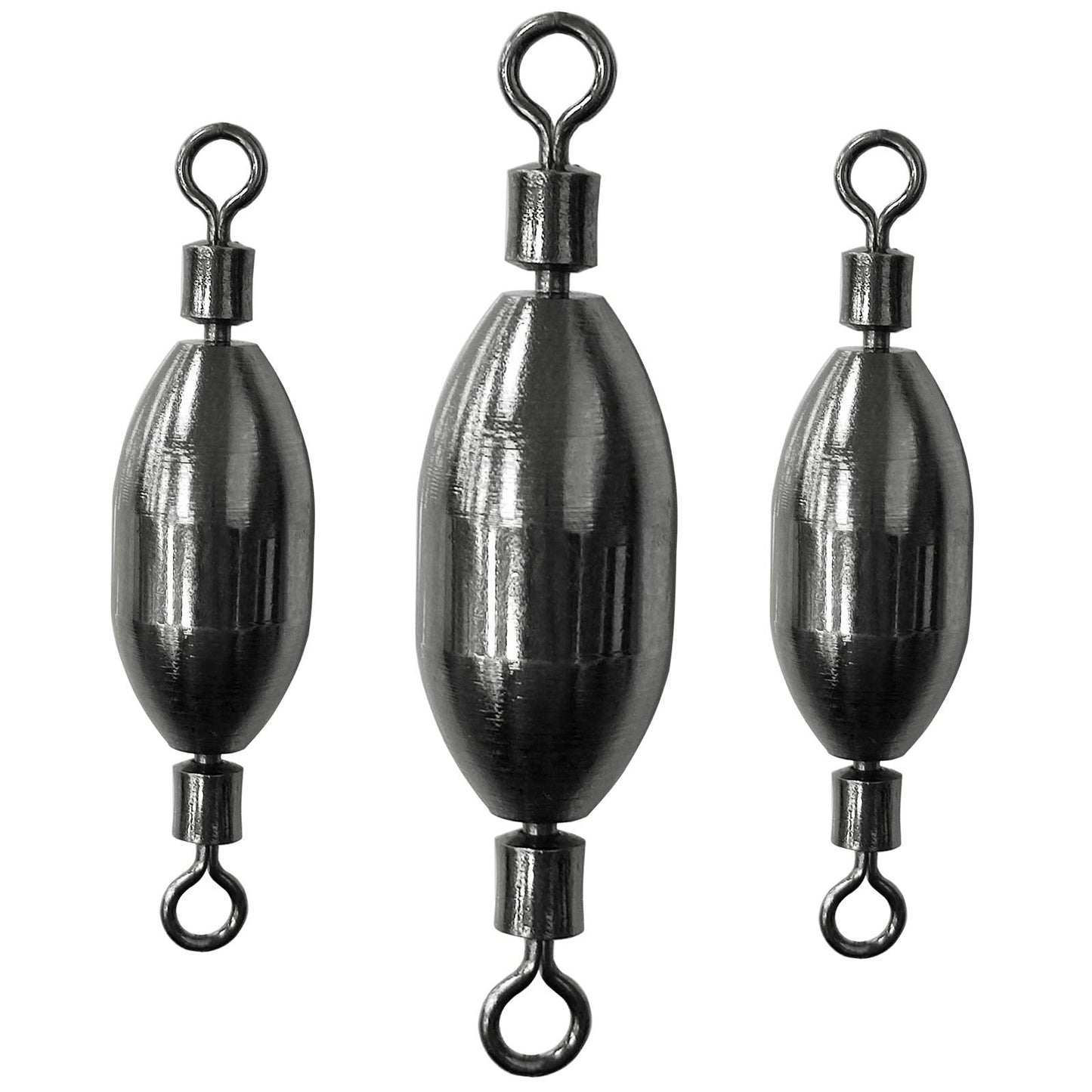 AMYSPORTS Saltwater Fishing Weights Swivel Bullet Sinkers Fishing Weight Brass Fishing Weights Freshwater Bass Sinker Weight with Swivel Rolling 15pcs 1/8oz