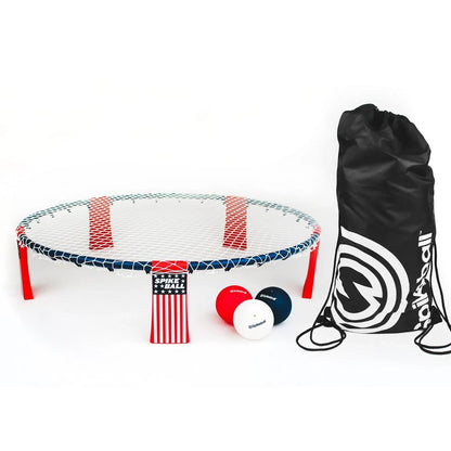 Spikeball Original, Roundnet Game, Includes 3-Balls, Carrying Bag, and Rule Book, Stars and Stripes Edition
