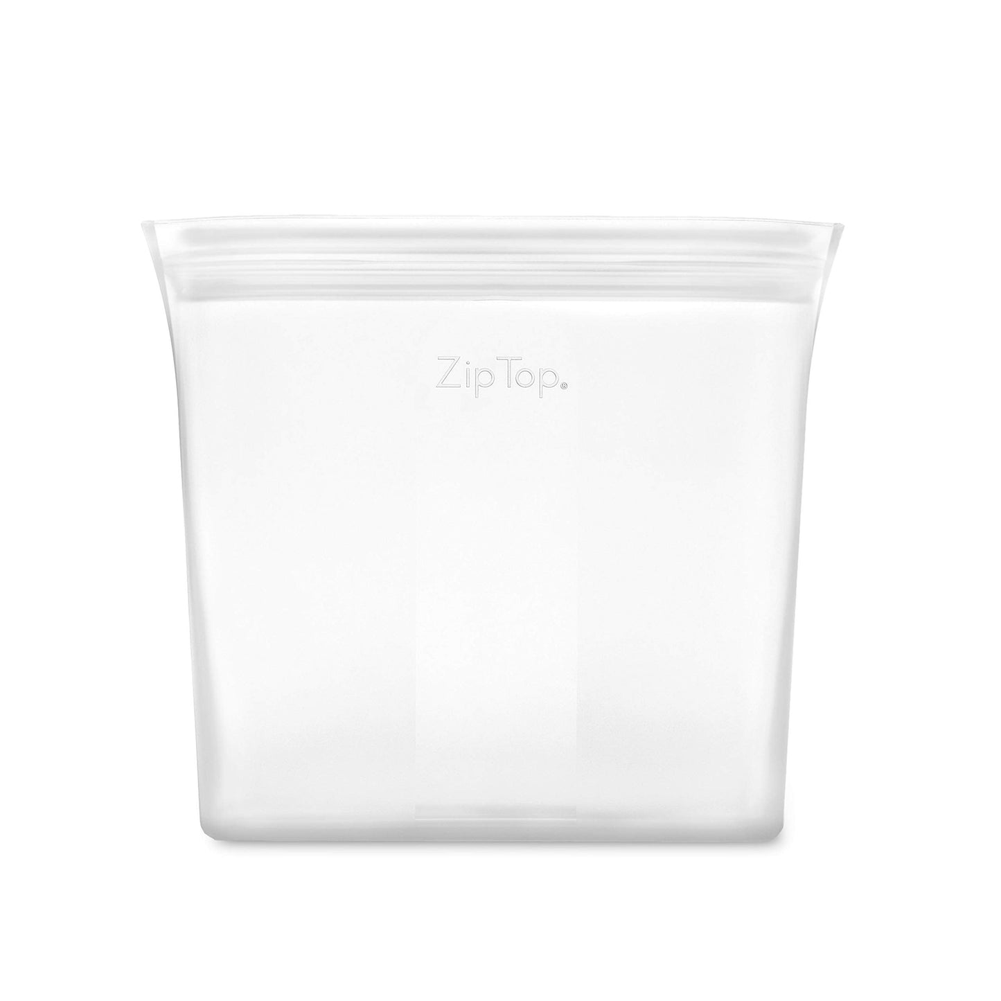 Zip Top Reusable Food Storage Bags | Medium Dish [Frost] | Silicone Meal Prep Container | Microwave, Dishwasher and Freezer Safe | Made in the USA