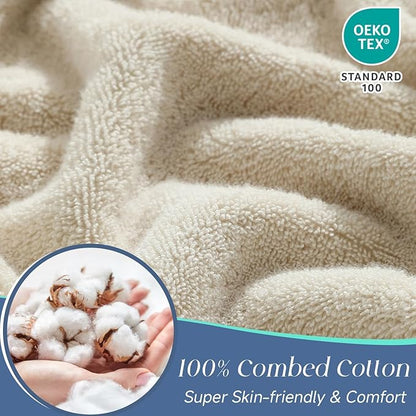Simple&Opulence 4 Pcs Premium Hand Towels 16"x28", 600 GSM 100% Ring Spun Cotton