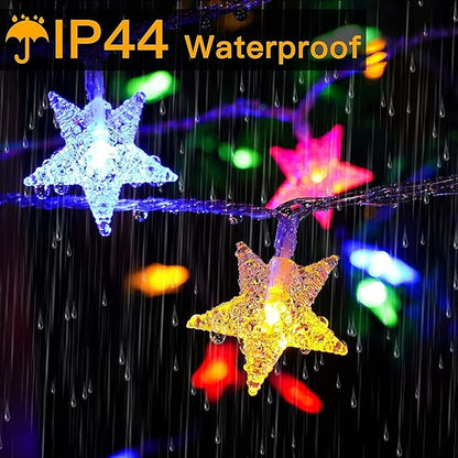 ITICdecor Star String Lights 15 FT 30 LED Fairy Christmas Light Battery Operated Indoor Outdoor Twinkle Lights Bedroom Decor for Party Wedding Xmas Tree (Multicolor)