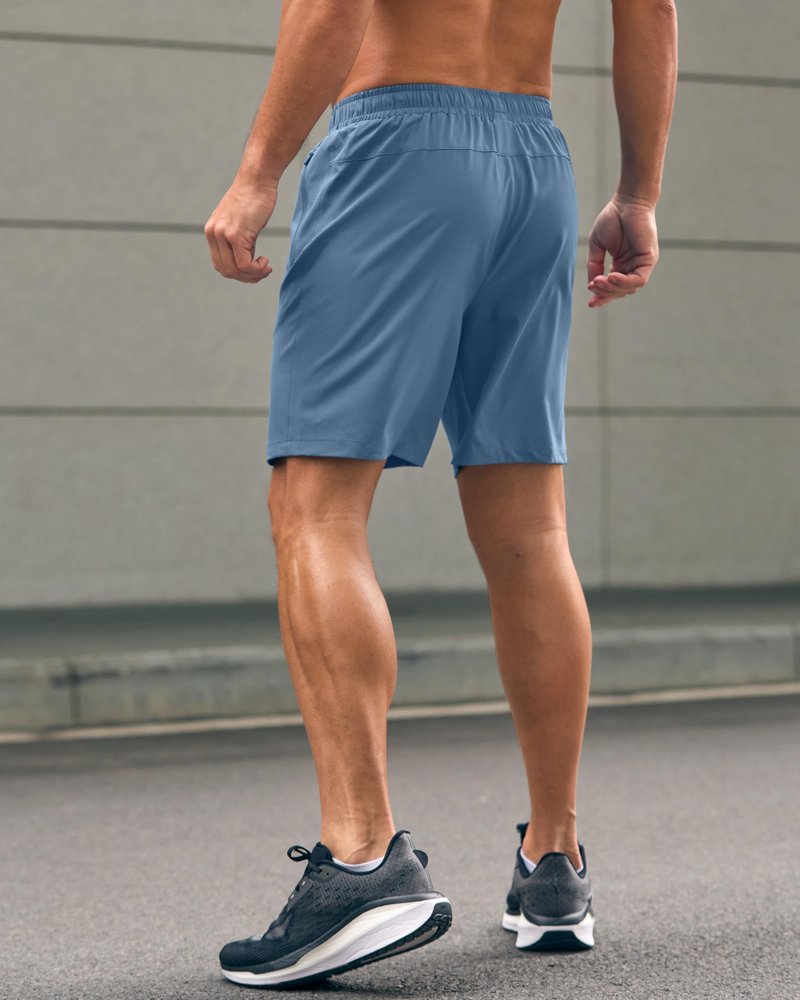 Men's Athletic Running Shorts with Zipper Pockets Quick Dry 7"/ 5"/ 9" Workout Gym Shorts for Basketball Hiking(Federalblue,7XS)