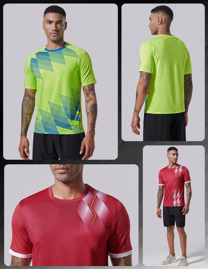 5 Pack Men’s Active Quick Dry Crew Neck T Shirts | Athletic Running Gym Workout Short Sleeve Tee Tops Bulk (Set 13, 3X-Large)