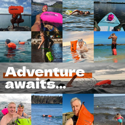 Swim Buoy for Open Water with Dry Bag 15L - Fully Waterproof Swim Bubble - Be Safe with Higher Visibility, Toughened Nylon and Rest Handle Swimming Buoy - Open Water Buoy for all Season Swimmers