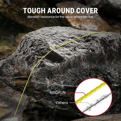 Piscifun Onyx Braided Fishing Line Advanced Superline 500Yd Braid Lines 6lb Yellow