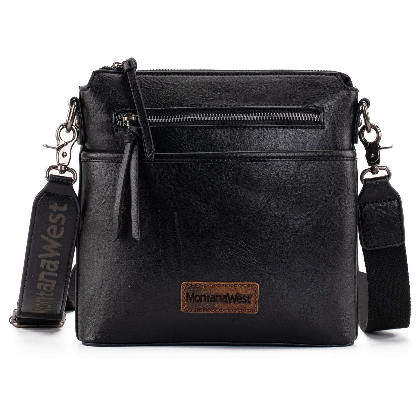 Montana West Black Crossbody Bag for Women Small Cross Body Bag Purses Lightweight Travel Side Purse Shoulder Purses with Guitar Strap MWC-216BK