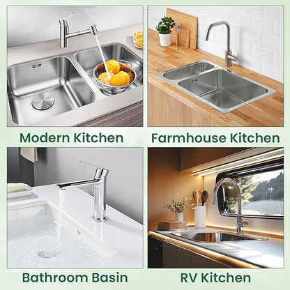 TOOVEM Silicone Faucet Splash Guard, 17.7 x 5.5 Inch Kitchen Sink Splash Guard