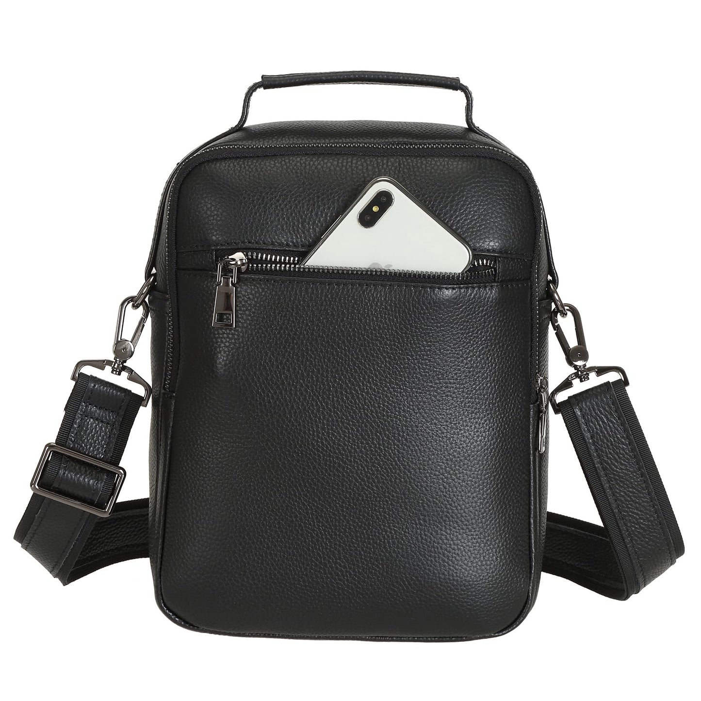 Polare Italian Cowhide Leather Messenger Bag Waterproof Chest Shoulder Crossbody Bag Casual Sling Business Handbag for Men