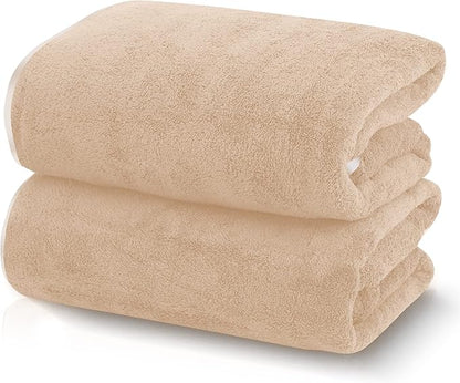 TENSTARS Silk Hemming Bath Towels