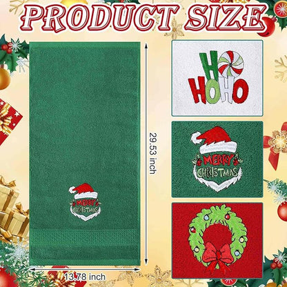 3 Pcs Merry Christmas Hand Towels