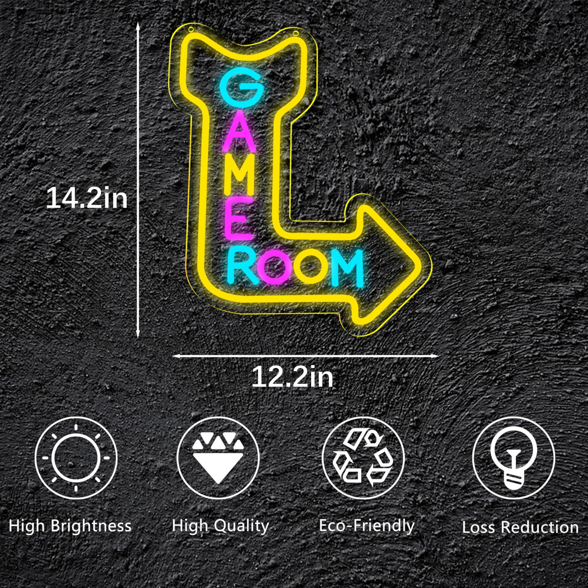 qbanziou Game Room Neon Signs for Wall Decor，Led Neon Light for Man Cave, Gamer Party Decorations Gifts