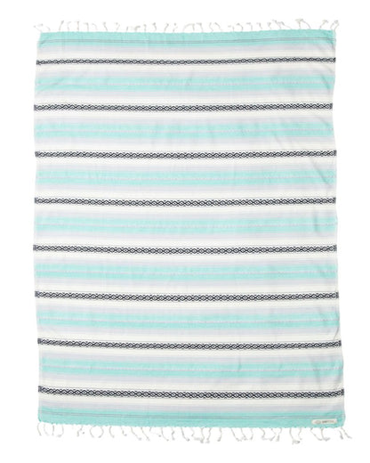 Sand Cloud Extra Large Turkish Beach Towel - Sand Resistant - 100% Organic Turkish Cotton Yarn - Quick Dry Towel for Beach, Picnic Blanket or Throw - As Seen on Shark Tank - Tie Dye (Mint Baja)