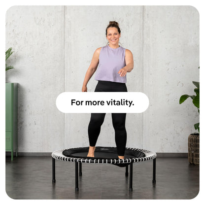 bellicon Mini Trampoline 39'' (Orange) | Bungee Suspension up to 330 lbs | Indoor Fitness Rebounder for Adults | Screw-in Legs