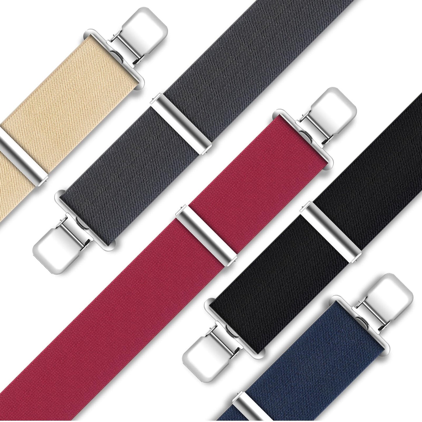 Ultrashang CLASSIC Mens Heavy-Duty Suspender: 2-Inch Wide, Sturdy Clips, X-Back, Adjustable Elastic Work Suspenders