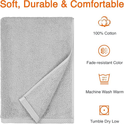 Amazon Basics 2 Piece Quick-Dry Oversize Bath Towel, 100% Cotton