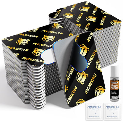 PHIXBEAR 33 Pcs Heavy Duty Double Sided Foam Tape - Removable No Residue, Waterproof Cold and Heat Resistant, Strong Hold for Car Trim, Home, Outdoor Use,1.1x1.57 Inch