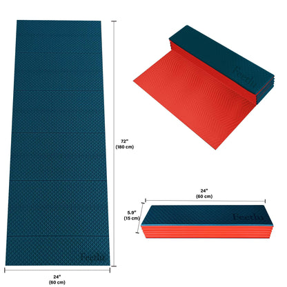 Foldable Yoga Exercise Mat – Lightweight, Anti-Slip, and Easy to Store for Yoga, Pilates, Home Workouts, and Floor Exercises