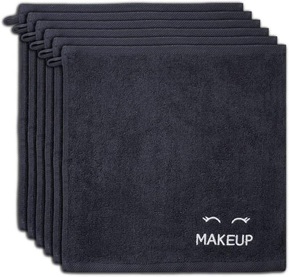 White Classic Bleach Safe Black Makeup Washcloths