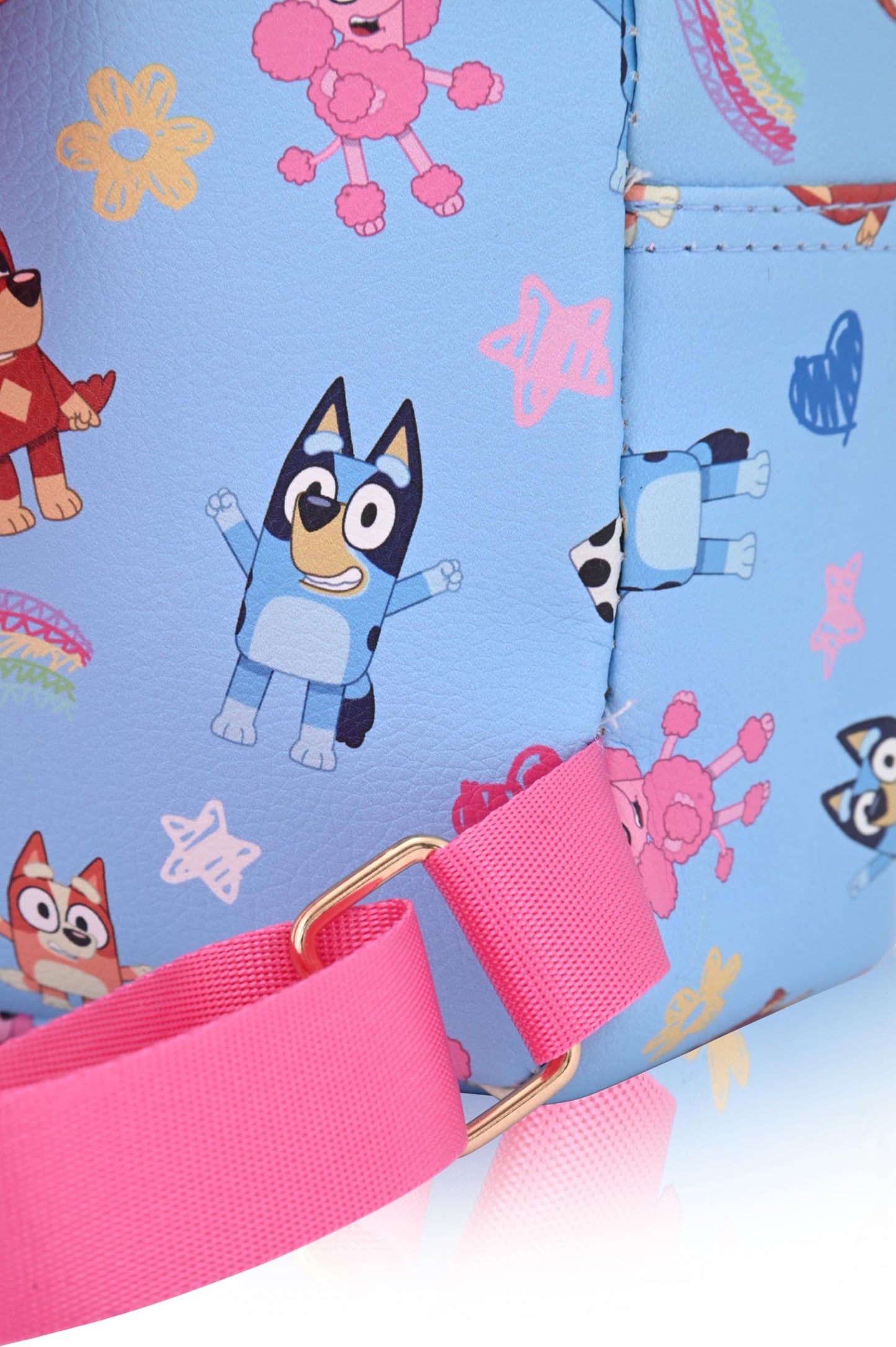Fast Forward Bluey Backpack for Boys, Girls, Women, Men, Unisex | Cute PU Leather 10" Bluey Mini Backpack Purse Shoulder Purse | Bluey Bag and Bluey Accessories