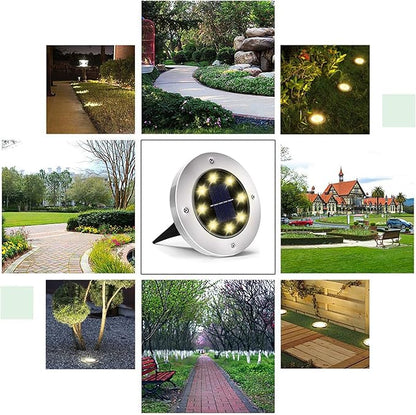 INCX Solar Lights Outdoor Waterproof,16 Pack Solor Ground Light for Outside, Solar Garden Lights Landscape Lighting for Patio Pathway Lawn Yard Deck Driveway Walkway, Warm White