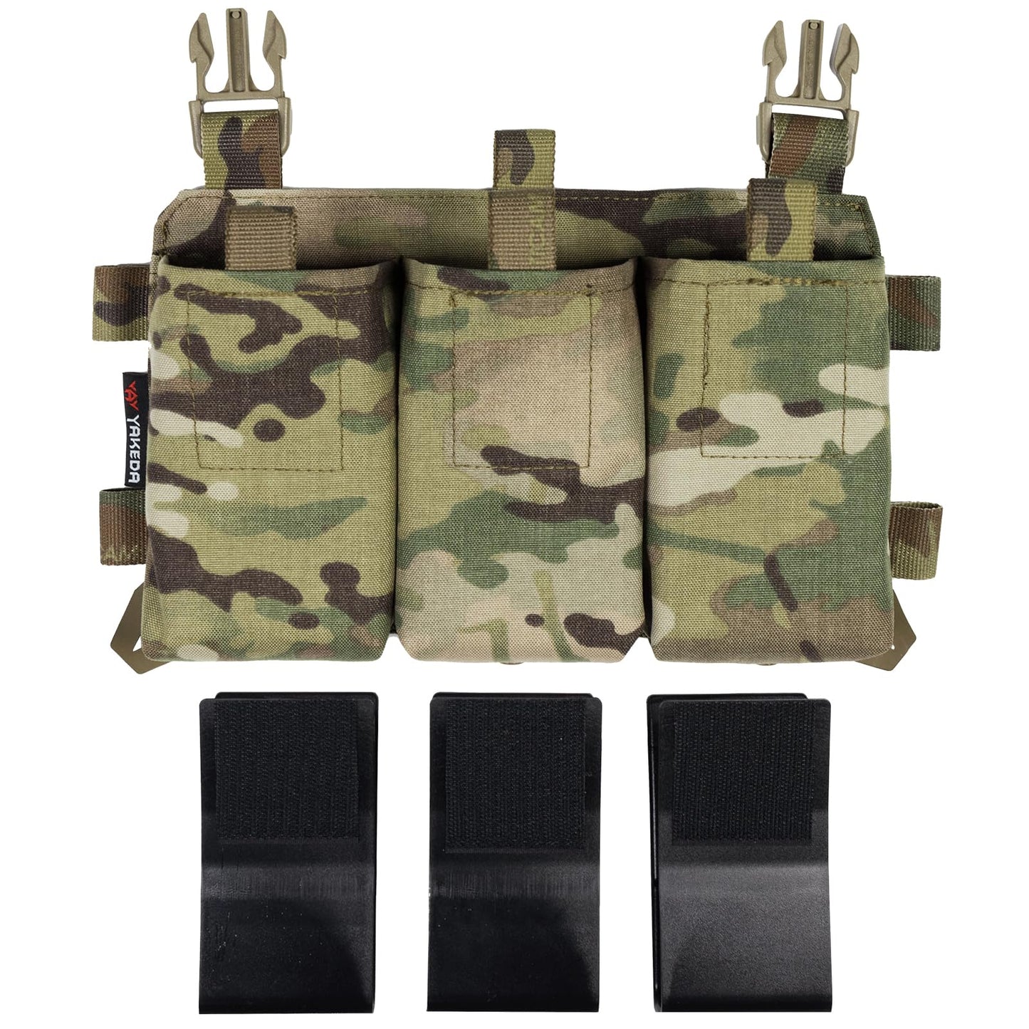 YAKEDA Tactical Chest Mini Rig with UTX Buckles,Molle Modular Micro Chest Mini Rigs (CP)