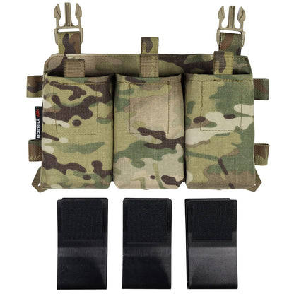 YAKEDA Tactical Chest Mini Rig with UTX Buckles,Molle Modular Micro Chest Mini Rigs (CP)