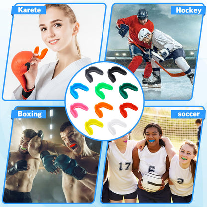 Frienda Sport Mouth Guards Mouthguard 10 Pcs Gum Mouth Guard Teeth Armor Game Guard for Boxing Basketball Football Hockey Karate Basketball Rugby Match