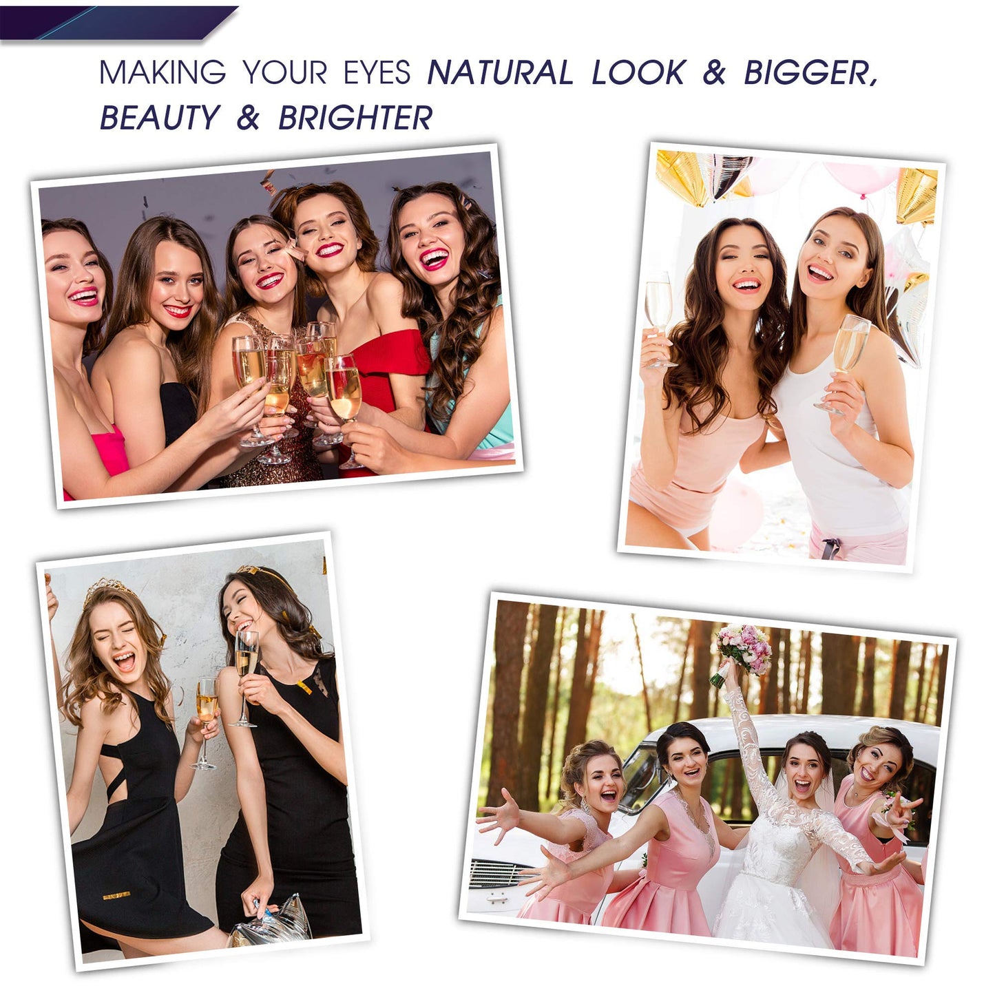 Magnetic Eyelashes with Eyeliner Kit - SevenCrown Magnetic Lashes Natural Looking with 4 Tubes of Magnetic Liner Upgraded,Waterproof,Long Lasting - 10 Pairs Reusable Magnetic Eyelash Kit with Applicator, Easy to Apply.