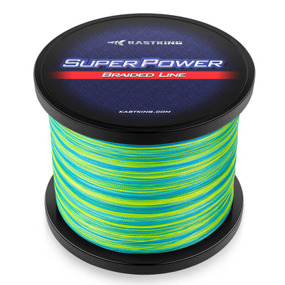 KastKing Superpower Braided Fishing Line, Camo Aqua, 65LB, 150 Yds