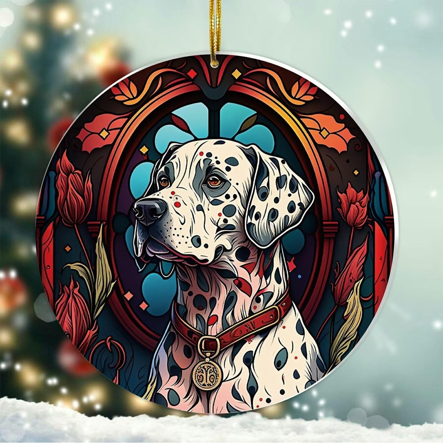 Dalmatian Christmas Ornament 2025 - Dalmation Gifts for Women, Dalmatian Ornament for Christmas Tree, Gifts for Dalmatian Lovers Dog Christmas Decor Keepsake