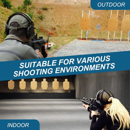LXVOOEE 44 Pack Cardboard Targets for Shooting, 30 x 18 Inch Cardboard Silhouette Targets for Tactical Practice Self-Defense Training with Pasters