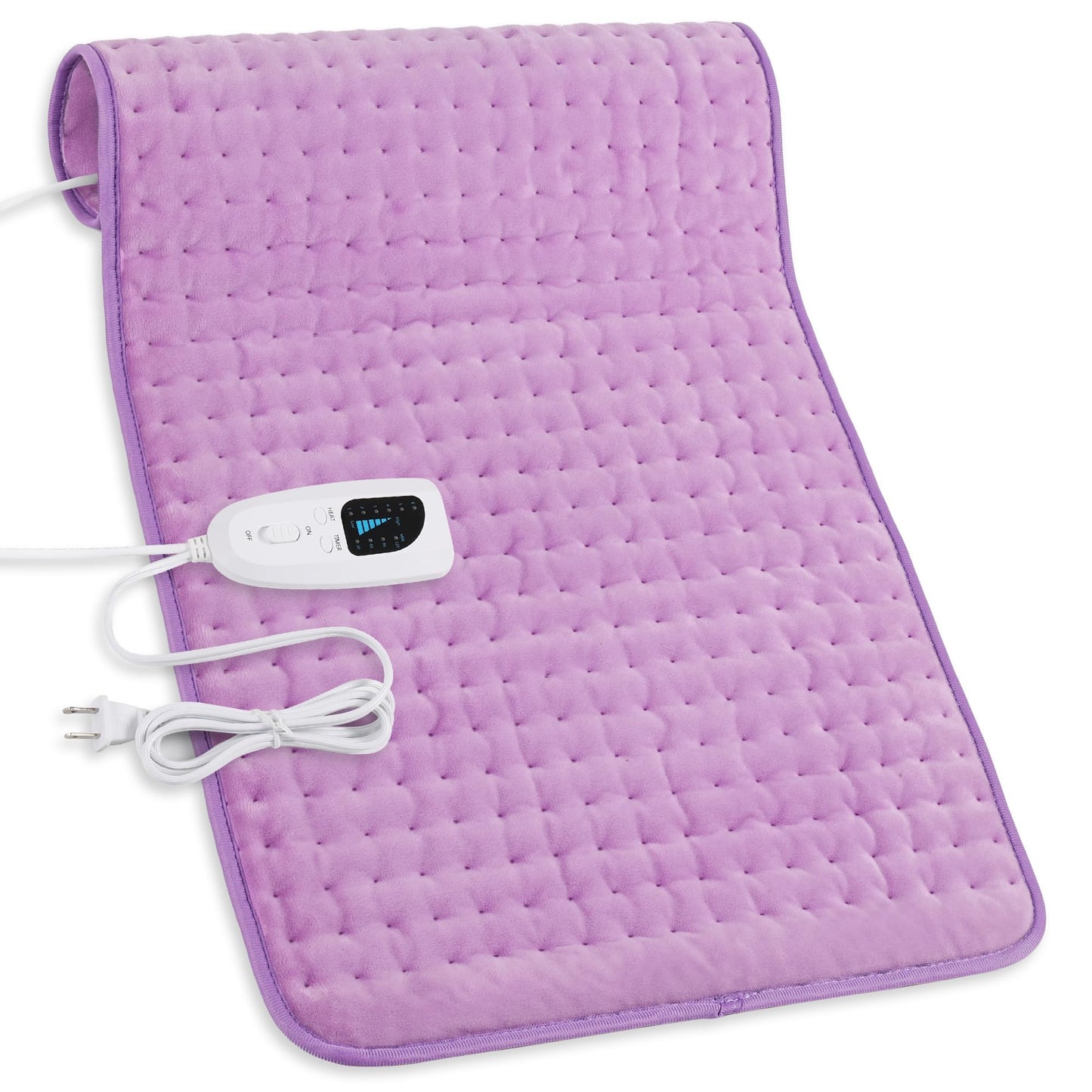 Heating Pad,Electric Heating Pads for Back,Neck,Abdomen,Moist Heating Pad for Shoulder,Knee,Arms,Legs,Dry/Moist Heat & Auto Shut Off,Birthday Gifts for Men and Women(Light Gray, 24''×12'')