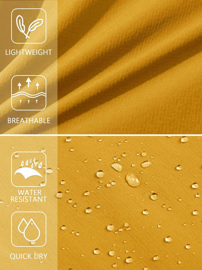 TACVASEN Men's Dress Golf Shorts Cargo Hiking Casual Shorts Lightweight Quick Dry Stretch Tactical Work Fishing with Pockets Turmeric 34