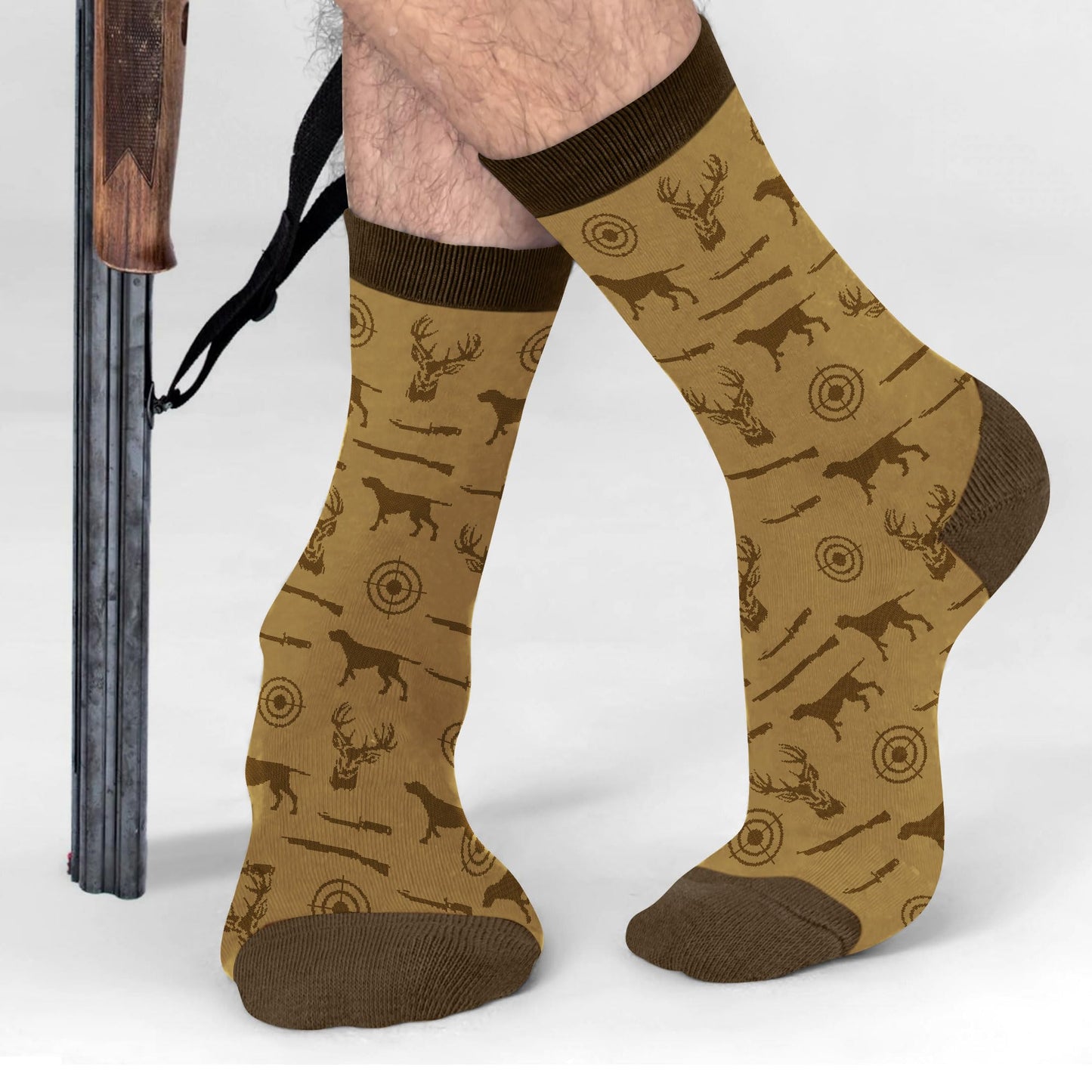 VICRAZY Father's Day Gifts - Unique Hunting Gifts for Men, Christmas Presents for Hunters, Deer & Duck Hunting Gear, Comfortable and Funny Socks, Perfect Stocking Stuffers & Mens Presents