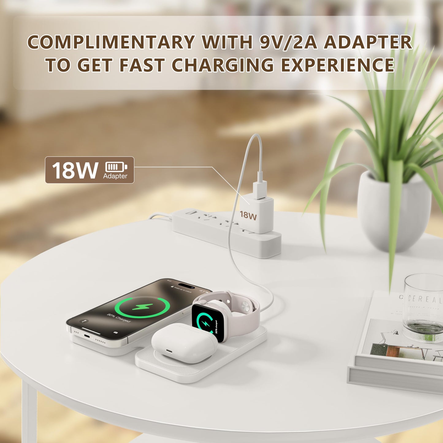 2025 Traveling Portable Wireless Mag-Safe Fast Charging Station,Magnetic 3 in 1 Charger for iPhone 17 16 15 14 13 12 Pro Max Plus,Apple Watch Series & Air pods 4 3 2 Pro-Gifts for Family