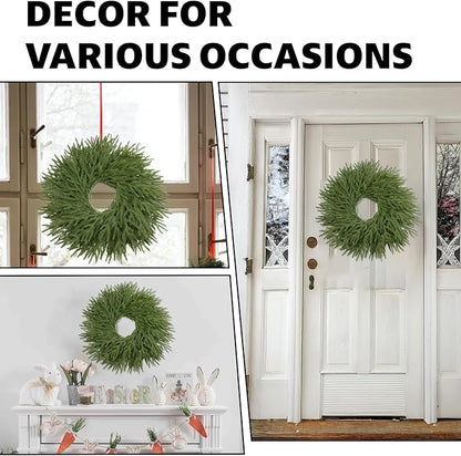 26 Inch Christmas Wreaths for Front Door Real Touch Norfolk Pine Wreath Large Artificial Green Wreath Indoor Outdoor Farmhouse Front Door Holiday Decoration Winter Home Hanging Xmas Decor
